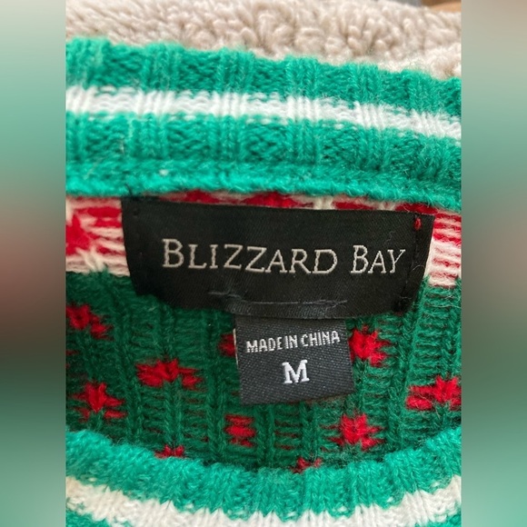 Christmas sweater dinosaur t-Rex mens size M front and back blizzard Bay - Picture 5 of 8